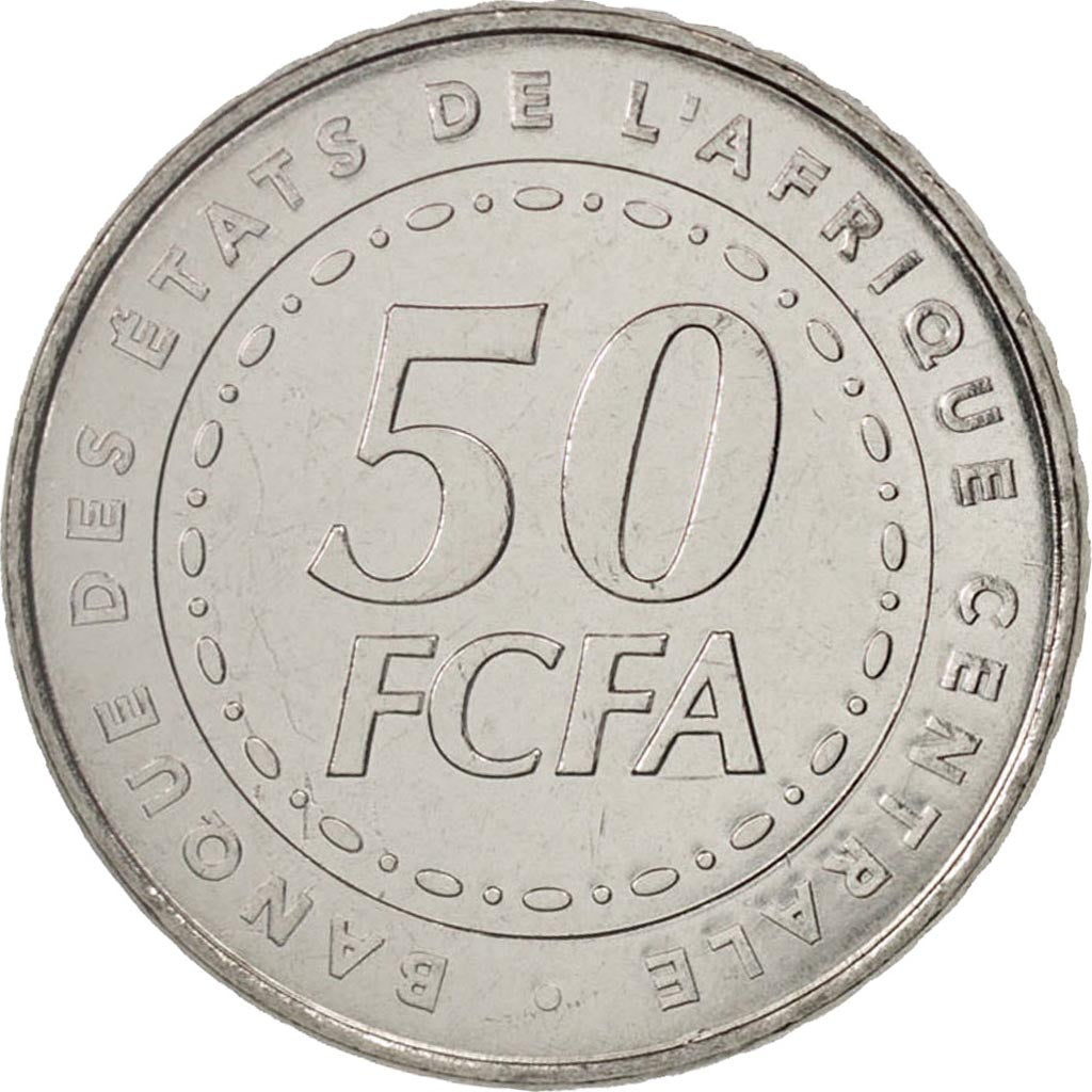 États de l'Afrique centrale, 50 Francs, 2006, Paris, SPL, Stainless Steel, K...