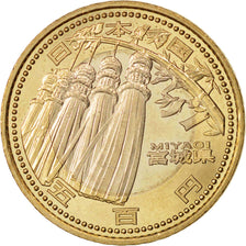 Moneta, Japonia, Akihito, 500 Yen, 2013, MS(63), Bimetaliczny, KM:196