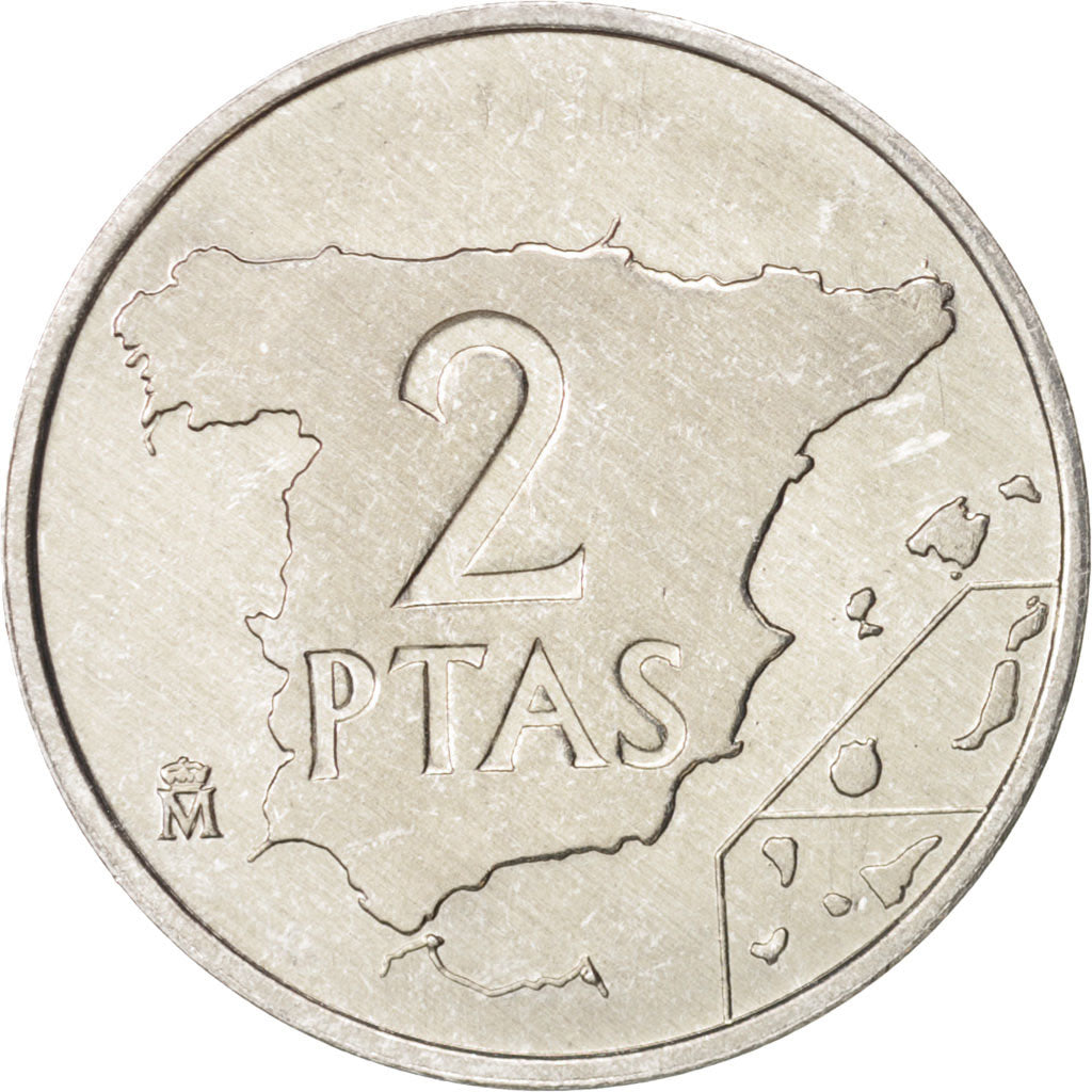 Spanien, Juan Carlos I, 2 Pesetas, 1982, UNZ, Aluminium, KM:822