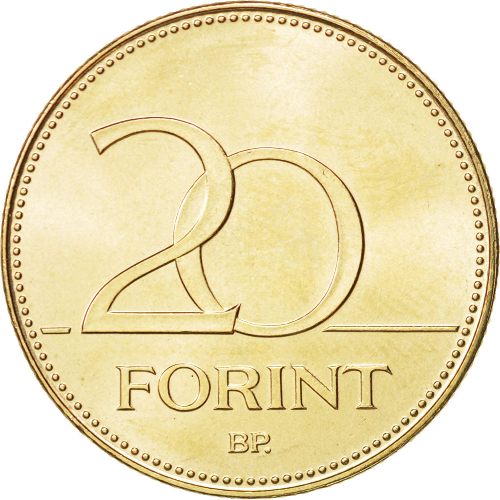 Moneta, Ungheria, 20 Forint, 2013, Budapest, SPL, Nichel-ottone, KM:849