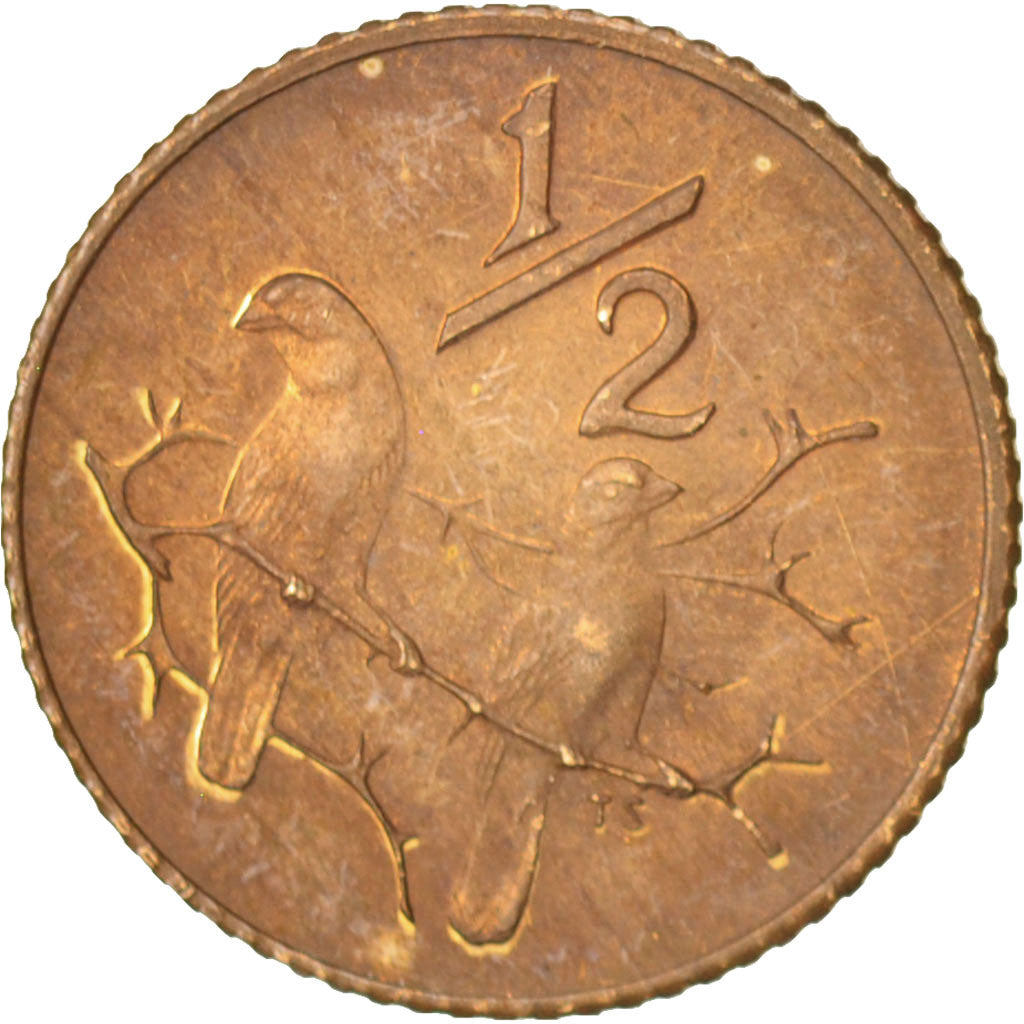 Sudafrica, 1/2 Cent, 1974, BB+, Bronzo, KM:81