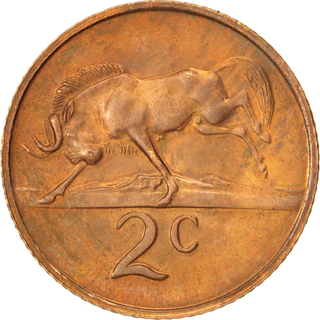 Coin, South Africa, 2 Cents, 1971, MS(60-62), Bronze, KM:83