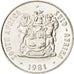 Coin, South Africa, 50 Cents, 1981, MS(63), Nickel, KM:87