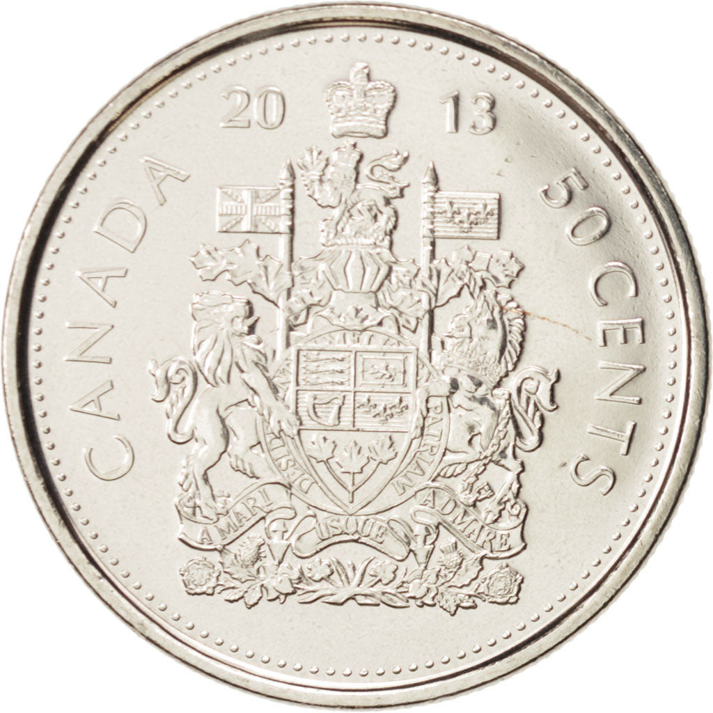 Canada, Elizabeth II, 50 Cents, 2013, MS(63), KM:494