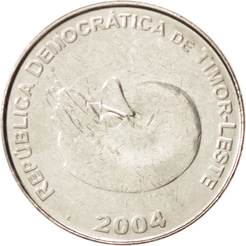 EAST TIMOR, Centavo, 2004, Lisbon, MS(63), Nickel Clad Steel, KM:1