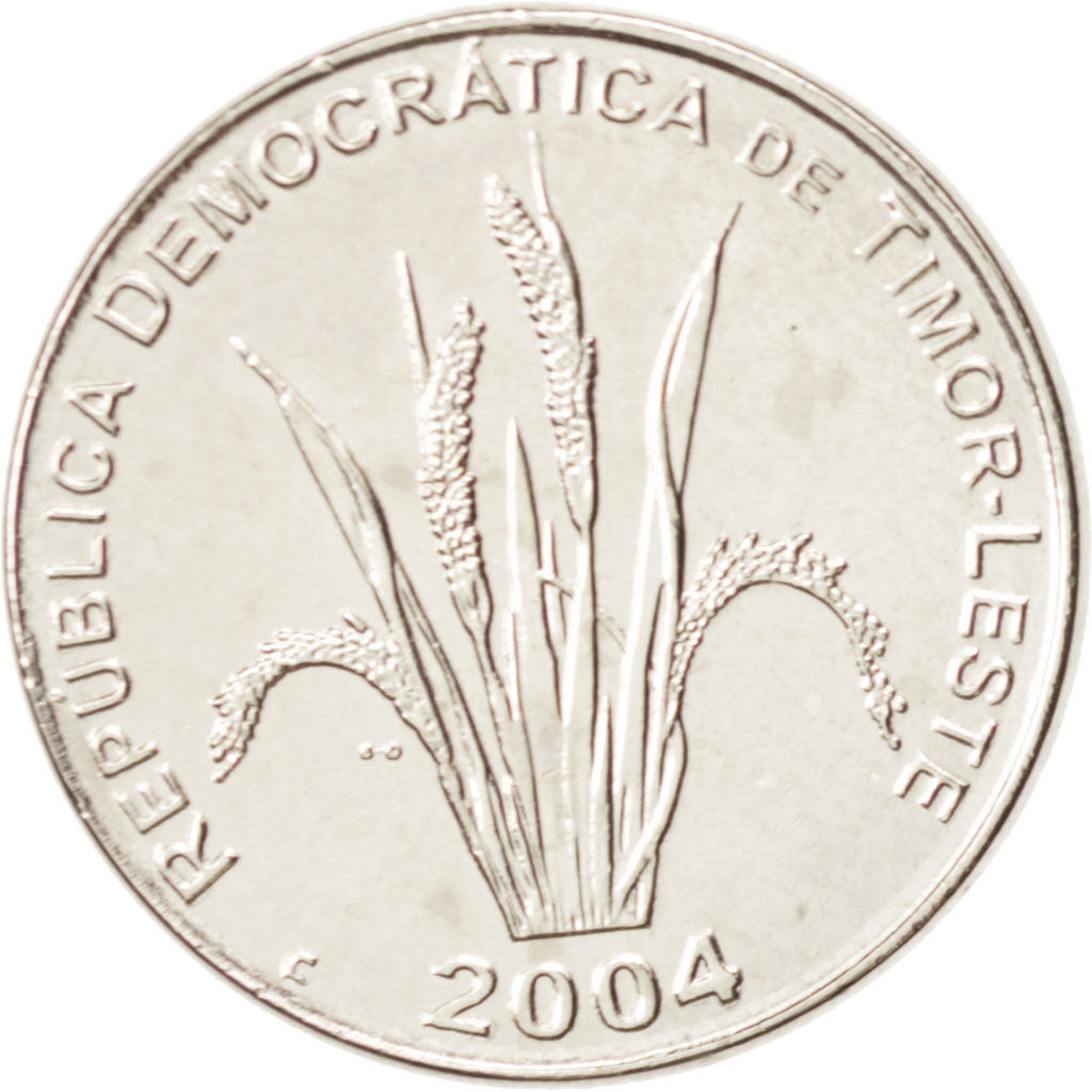 EAST TIMOR, 5 Centavos, 2004, Lisbon, MS(63), Nickel Clad Steel, KM:2