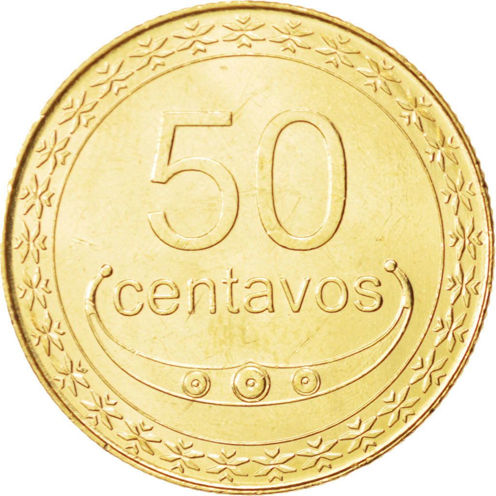 EAST TIMOR, 50 Centavos, 2004, Lisbon, MS(63), Nickel-brass, KM:5