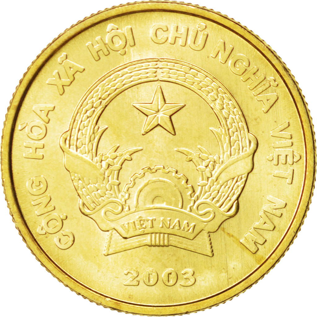 Coin, Vietnam, SOCIALIST REPUBLIC, 1000 Dông, 2003, Vantaa, MS(63), Brass