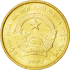 Coin, Vietnam, SOCIALIST REPUBLIC, 1000 Dông, 2003, Vantaa, MS(63), Brass