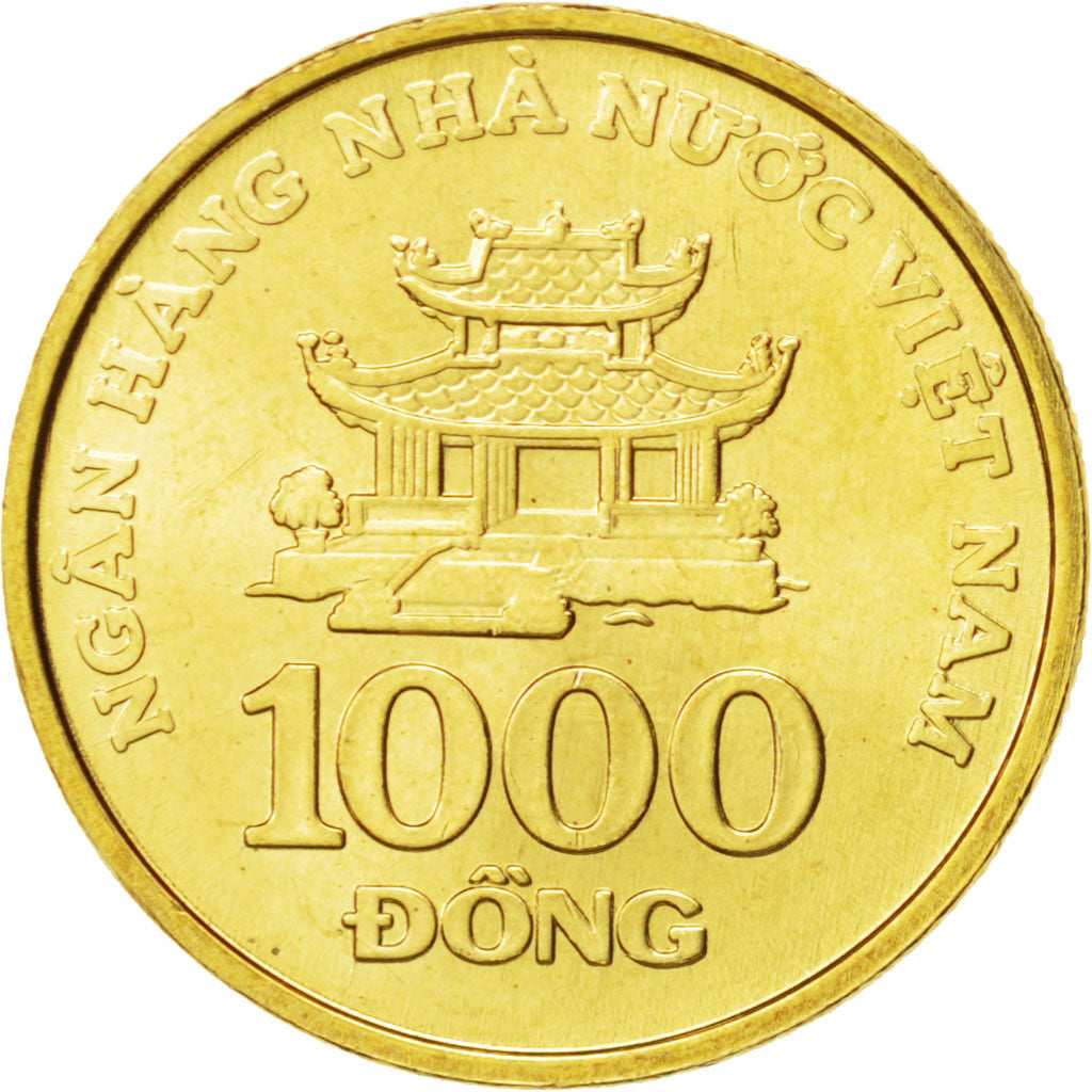 Coin, Vietnam, SOCIALIST REPUBLIC, 1000 Dông, 2003, Vantaa, MS(63), Brass