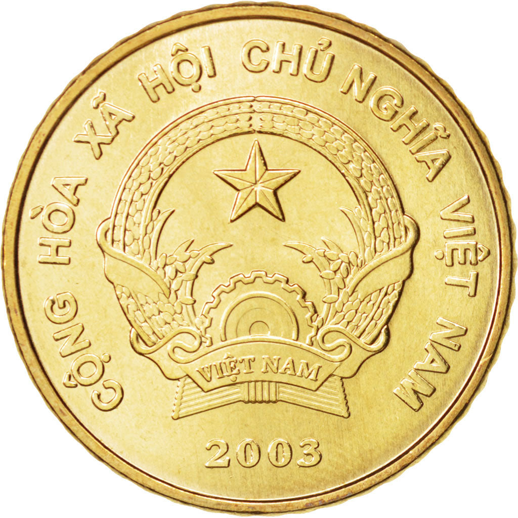 Vietnam, SOCIALIST REPUBLIC, 5000 Dông, 2003, Vantaa, MS(63), Brass, KM:73