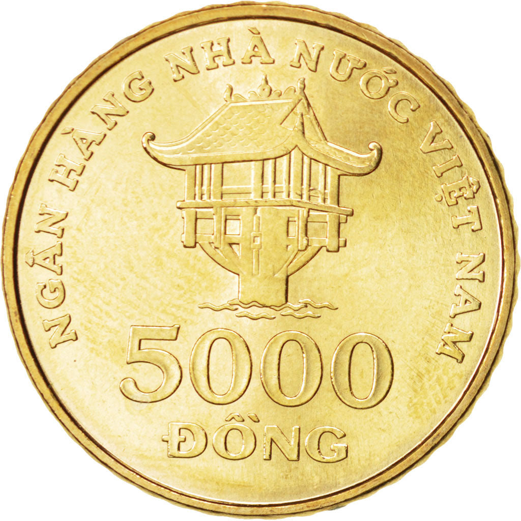 Vietnam, SOCIALIST REPUBLIC, 5000 Dông, 2003, Vantaa, MS(63), Brass, KM:73
