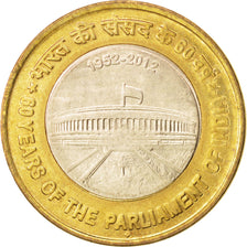 Coin, INDIA-REPUBLIC, 10 Rupees, 2012, MS(63), Bi-Metallic, KM:407