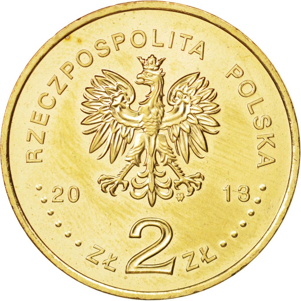 Coin, Poland, Warszawa, 2 Zlotych, 2013, Warsaw, MS(63), Brass