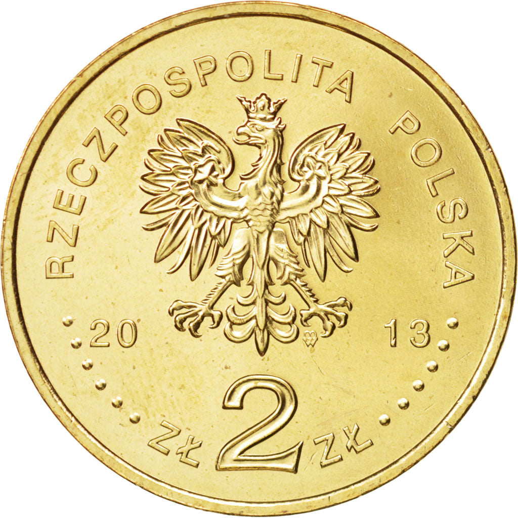 Coin, Poland, Warszawa, 2 Zlotych, 2013, Warsaw, MS(63), Brass