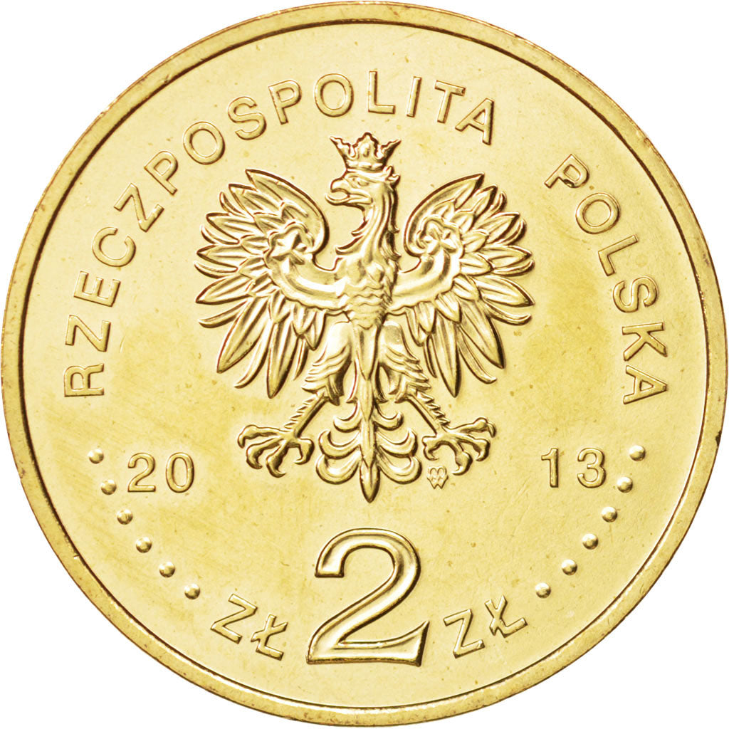 Coin, Poland, Lublin, 2 Zlotych, 2013, Warsaw, MS(63), Brass
