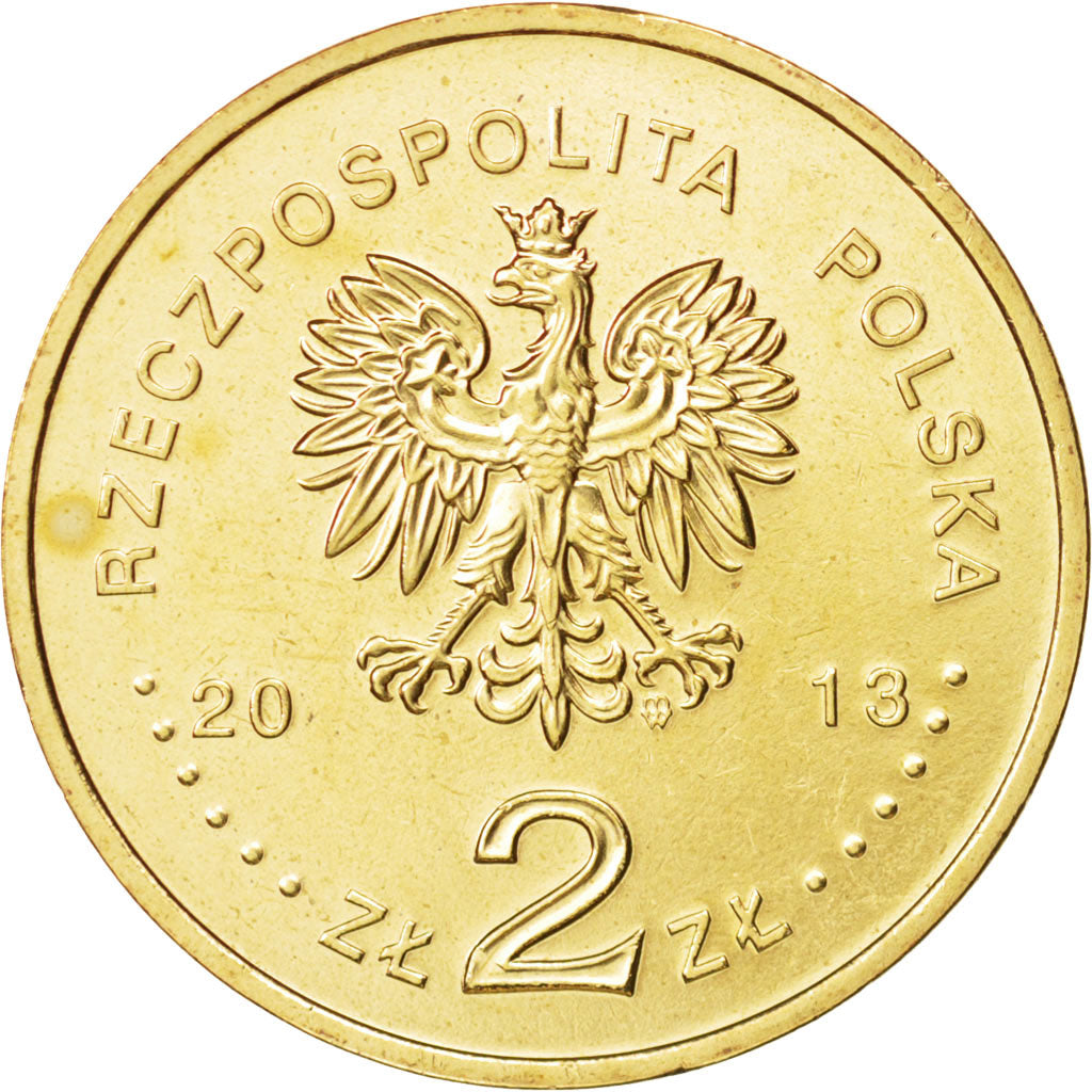 Coin, Poland, Lublin, 2 Zlotych, 2013, Warsaw, MS(63), Brass