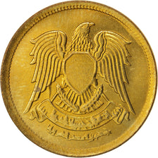 Coin, Egypt, 10 Milliemes, 1973, MS(63), Brass, KM:435