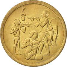 Coin, Egypt, 10 Milliemes, 1985, MS(60-62), Brass, KM:446