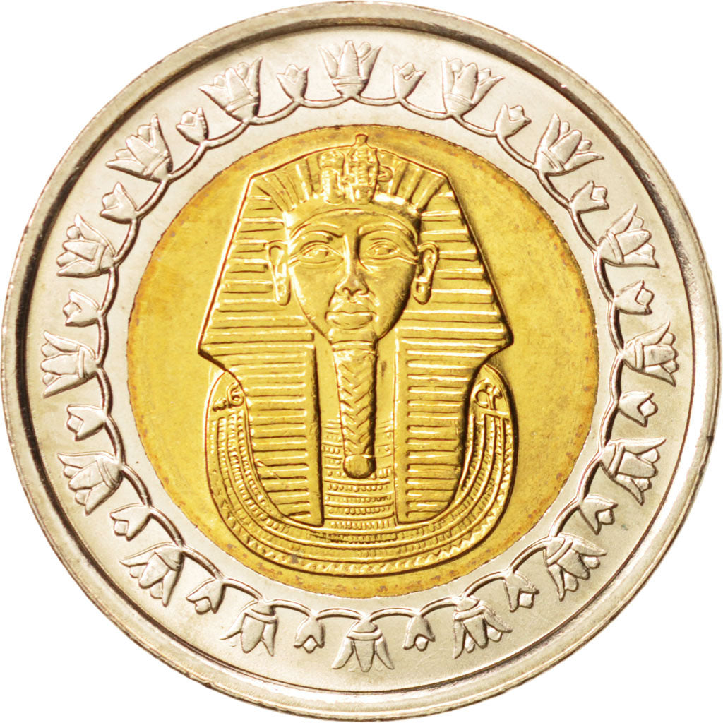 Egypt, Pound, 2005, Cairo, MS(63), Bi-Metallic, KM:940
