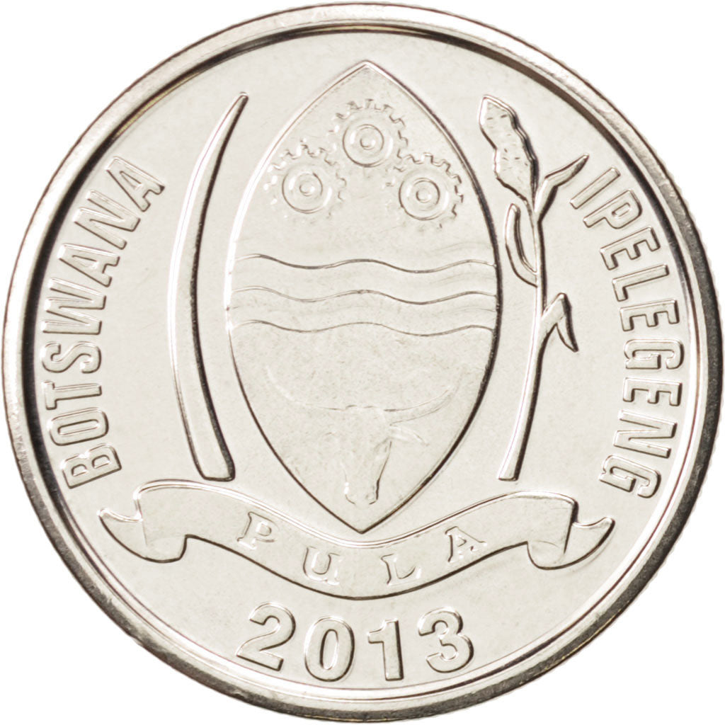Monnaie, Botswana, 10 Thebe, 2013, SPL, Nickel plated steel