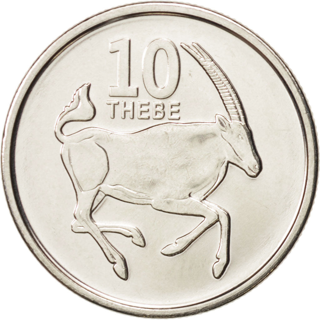 Monnaie, Botswana, 10 Thebe, 2013, SPL, Nickel plated steel