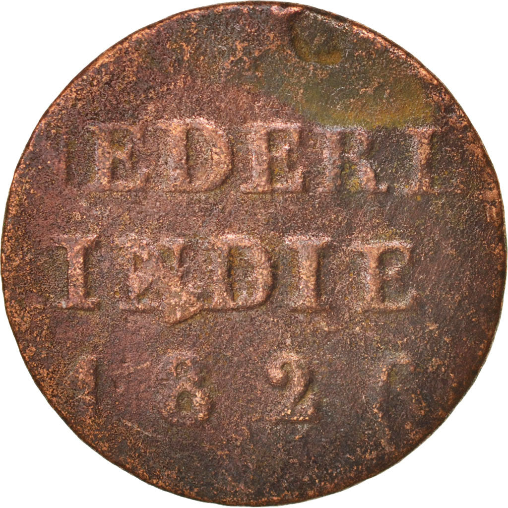 NETHERLANDS EAST INDIES, 1/4 Stuiver, 1826, Birmingham, F, KM:Tn6