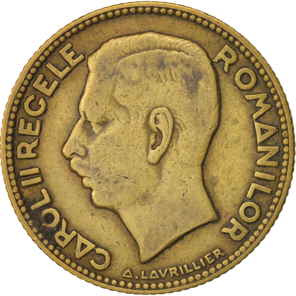 Romania, Carol II, 10 Lei, 1930, Paris, EF(40-45), Nickel-brass, KM:49