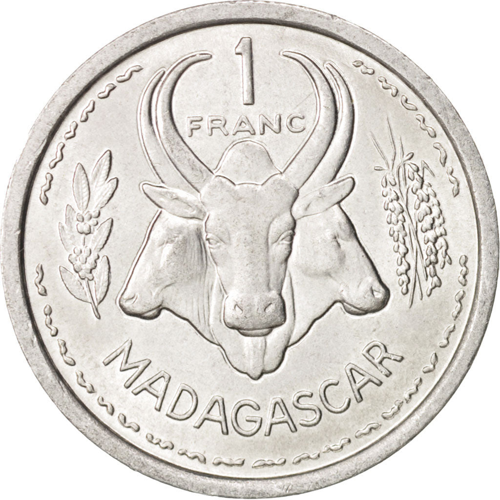 Madagascar, Franc, 1958, Paris, MS(60-62), Aluminum, KM:3