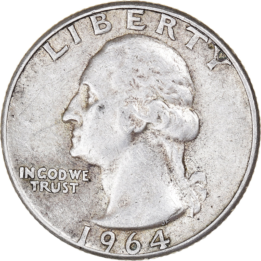 Coin, United States, Washington Quarter, Quarter, 1964, U.S. Mint, Philadelphia