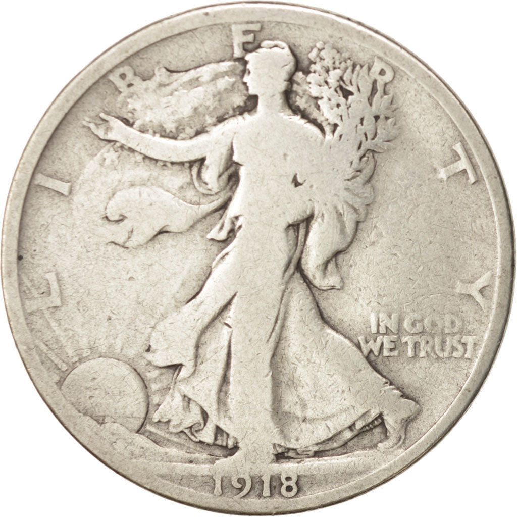 Stati Uniti, Walking Liberty Half Dollar, Half Dollar, 1918, U.S. Mint, Phila...