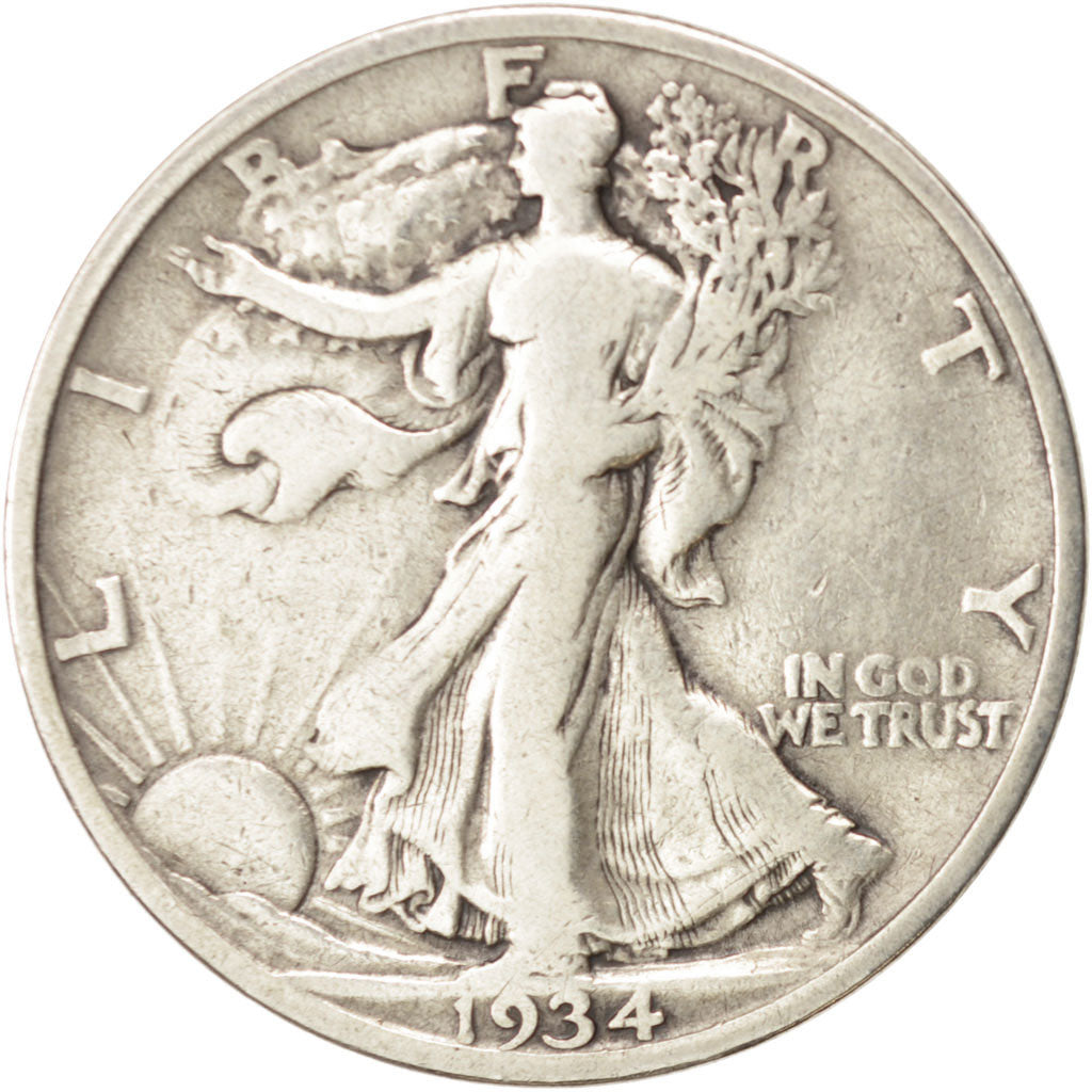 United States, Walking Liberty Half Dollar, 1934, Philadelphia, VF, KM:142
