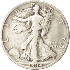 United States, Walking Liberty Half Dollar, 1934, Philadelphia, VF, KM:142
