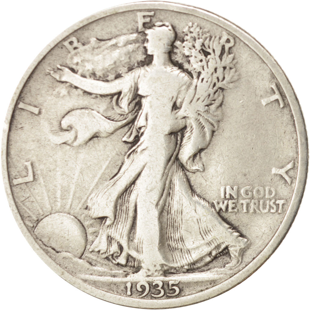 United States, Walking Liberty Half Dollar, 1935, Philadelphia, VF, KM:142