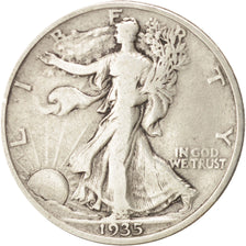 United States, Walking Liberty Half Dollar, 1935, Philadelphia, VF, KM:142