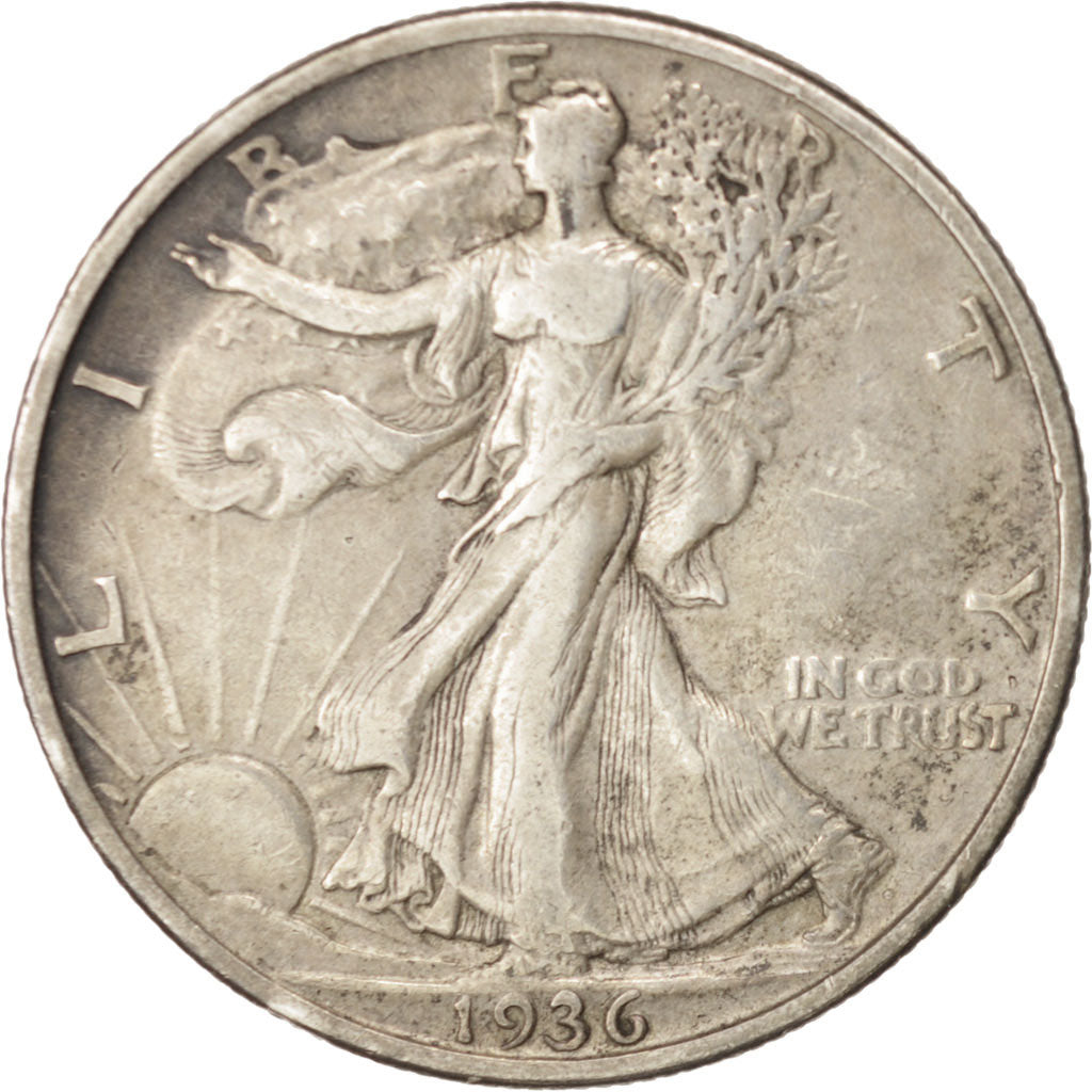 United States, Walking Liberty Half Dollar, 1936, Philadelphia, VF, KM:142