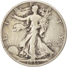 United States, Walking Liberty Half Dollar, 1936, San Francisco, VF, KM:142