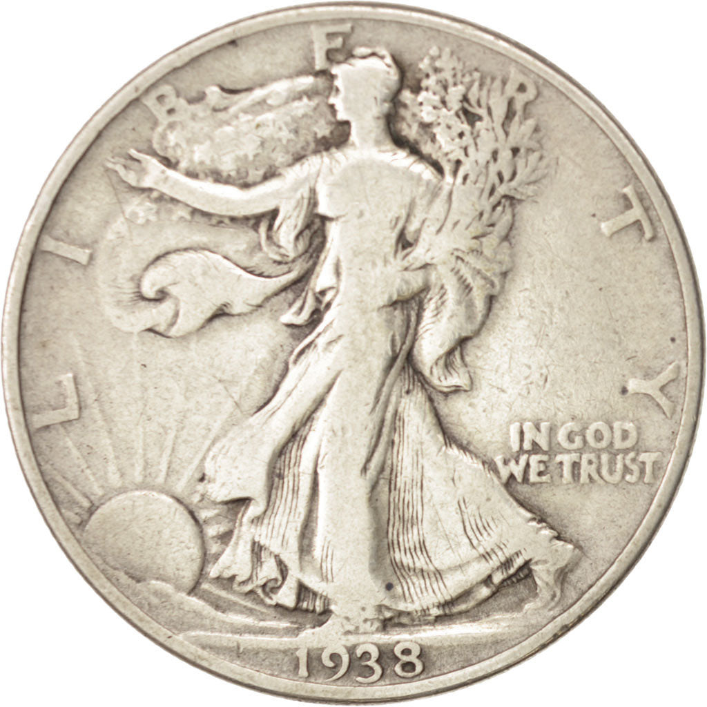 United States, Walking Liberty Half Dollar, 1938, Philadelphia, VF, KM:142