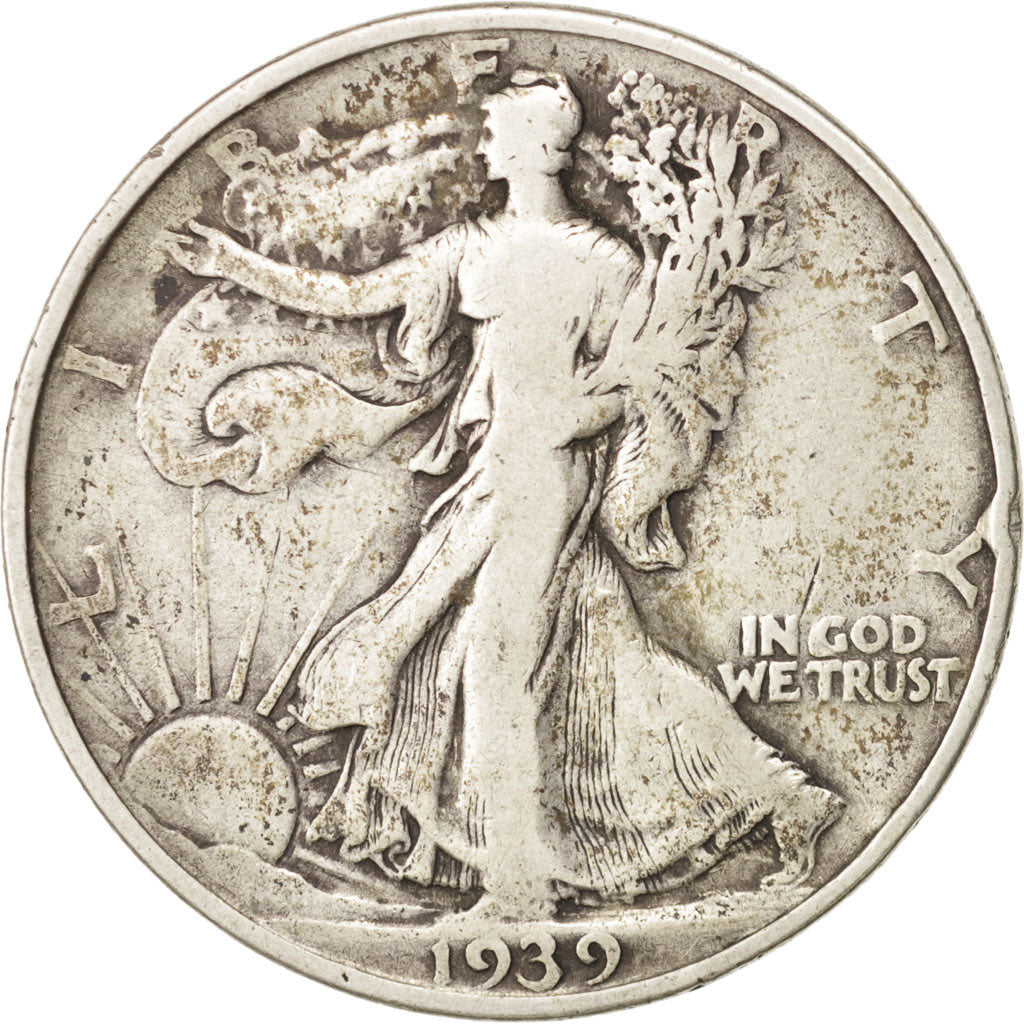 United States, Walking Liberty Half Dollar, 1939, Philadelphia, VF, KM:142