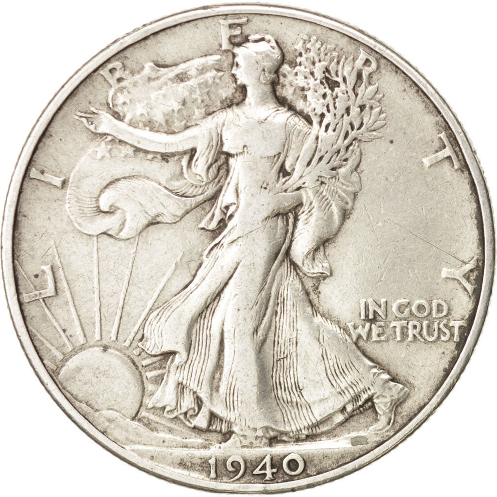 United States, Walking Liberty Half Dollar, 1940, Philadelphia, VF, KM:142