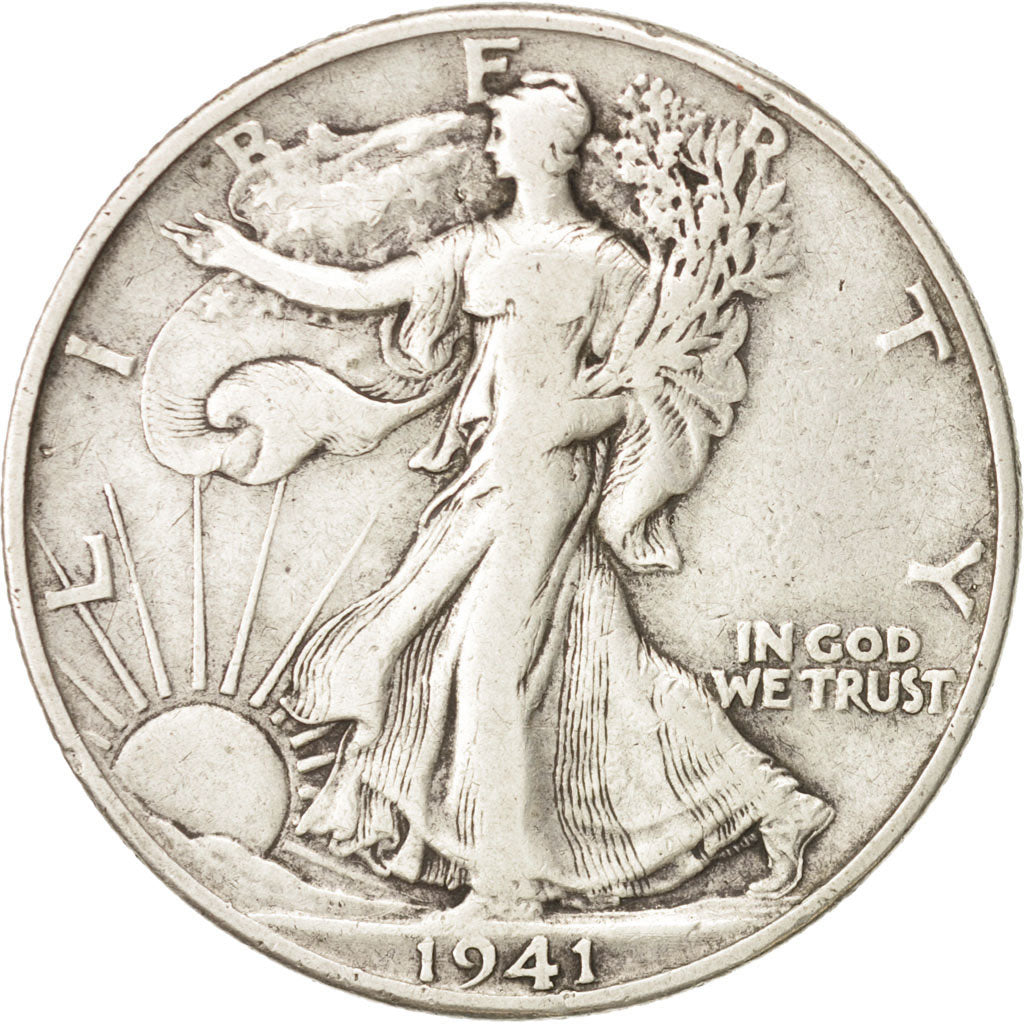 United States, Walking Liberty Half Dollar, 1941, Denver, VF, KM:142