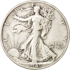 United States, Walking Liberty Half Dollar, 1941, Denver, VF, KM:142