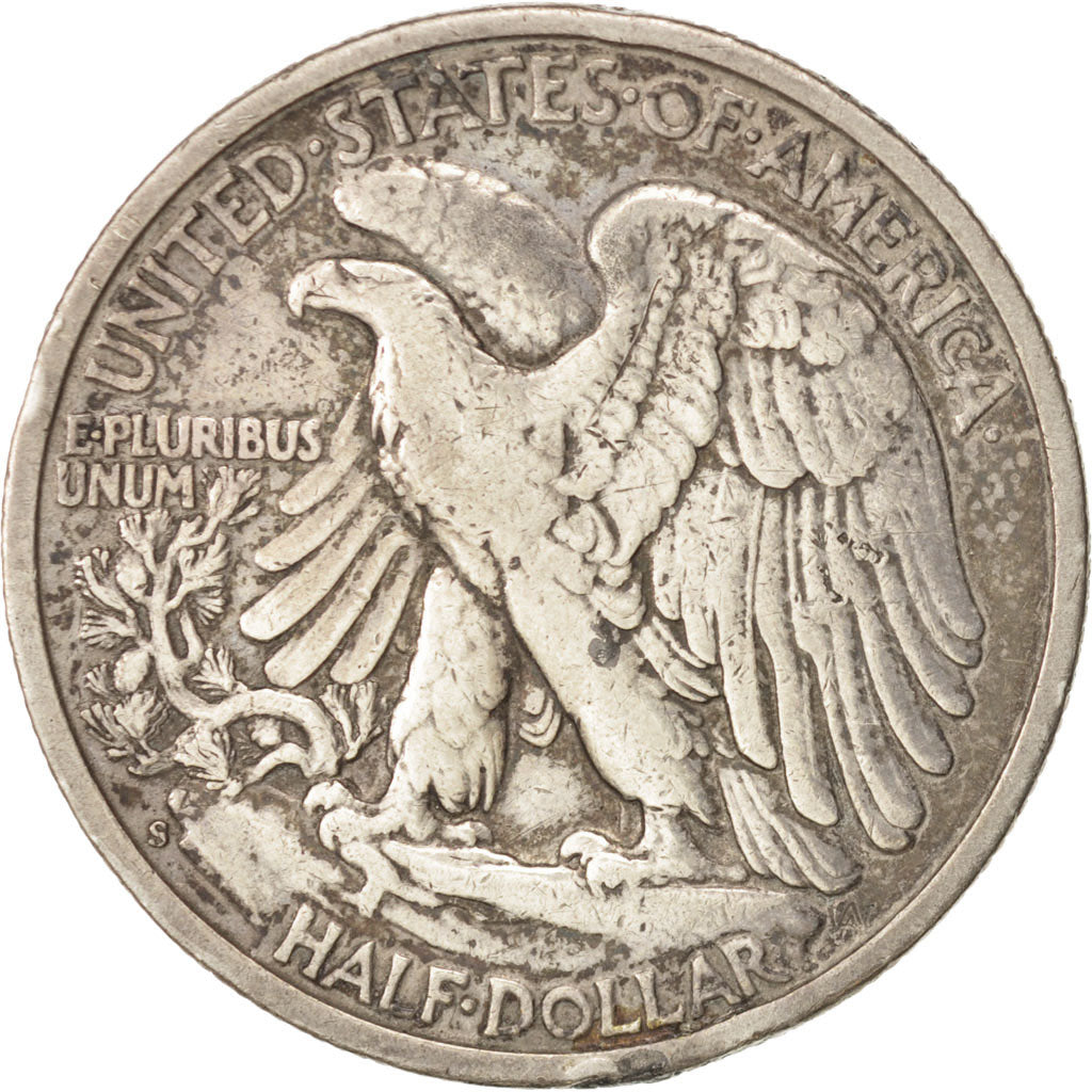 United States, Walking Liberty Half Dollar, 1942, San Francisco, VF, KM:142