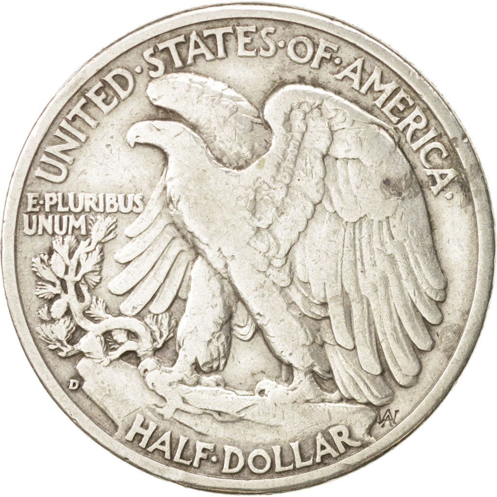 United States, Walking Liberty Half Dollar, 1943, Denver, VF, KM:142