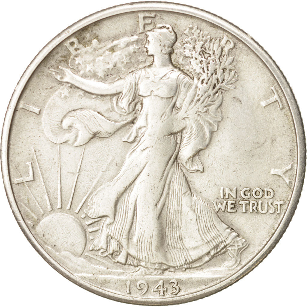 United States, Walking Liberty Half Dollar, 1943, San Francisco, EF, KM:142