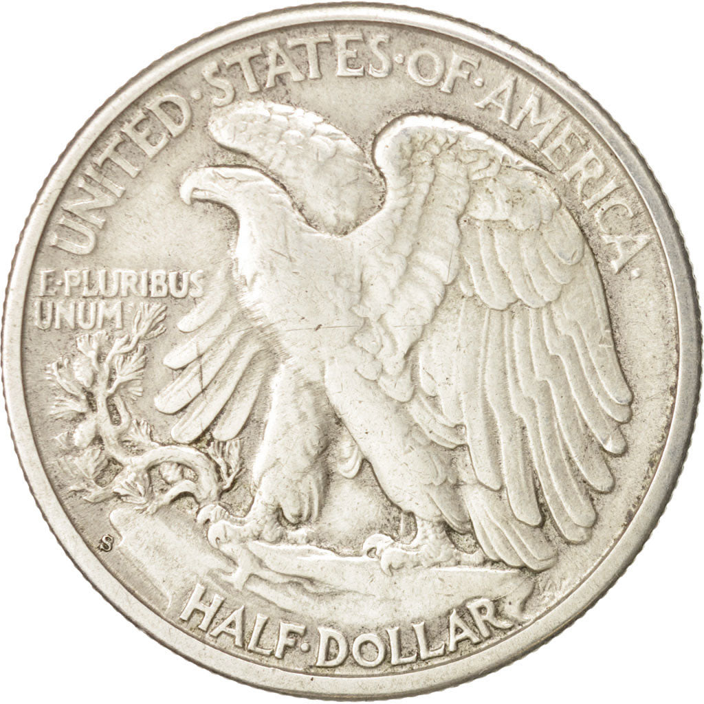 United States, Walking Liberty Half Dollar, 1943, San Francisco, EF, KM:142