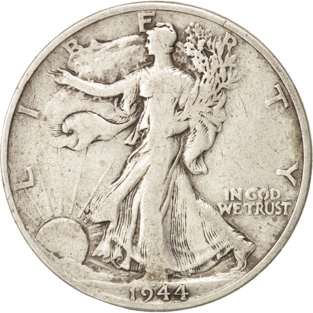 United States, Walking Liberty Half Dollar, 1944, Denver, VF, KM:142
