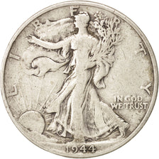 United States, Walking Liberty Half Dollar, 1944, Denver, VF, KM:142