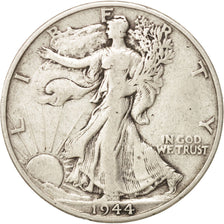 United States, Walking Liberty Half Dollar, 1944, San Francisco, VF, KM:142