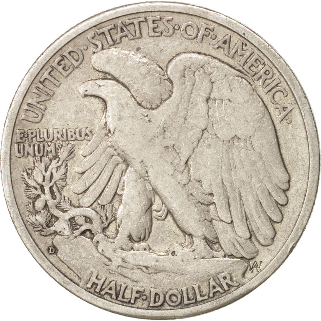 United States, Walking Liberty Half Dollar, 1945, Denver, VF, KM:142